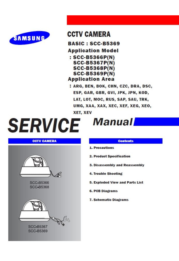 SCC-B5366P, SCC-B5367P, SCC-B5368P, SCC-B5369P